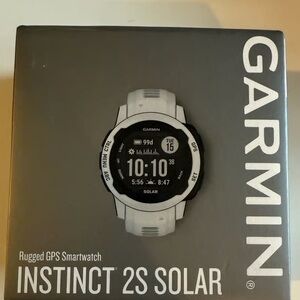 Garmin Instinct 2S Solar Rugged GPS Smartwatch - White